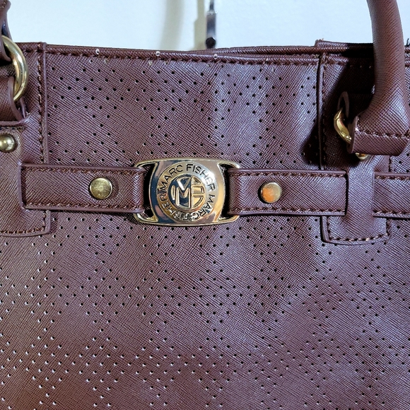 Marc Fisher Brown Classic Vegan Tote - Picture 7 of 8